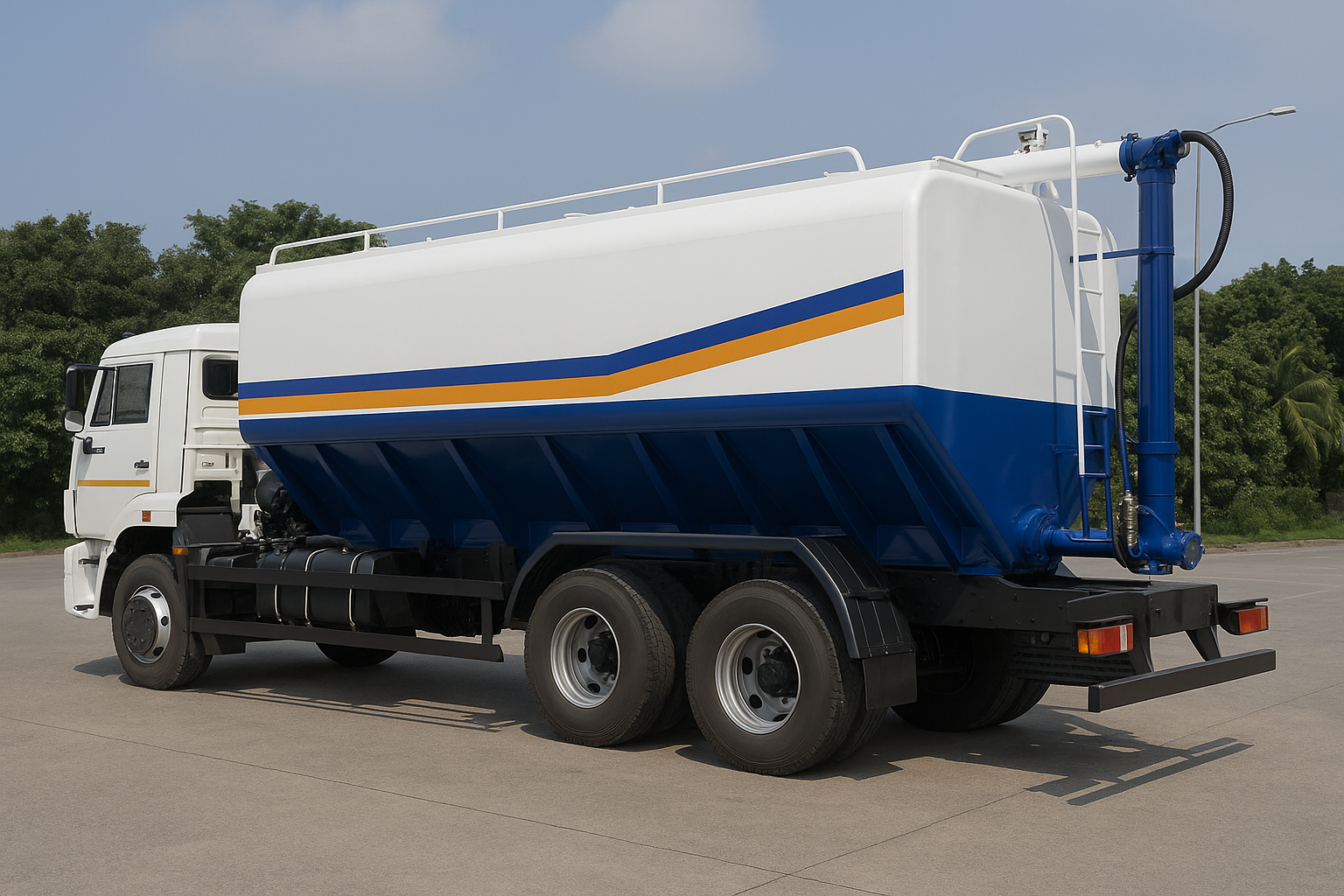 Xe Bồn KamAZ Chở Cám 3 Chân 15 Tấn – Giá Chỉ 1,1 Tỷ, Vượt Địa Hình Siêu Hạng, Hiệu Quả Đầu Tư Cao