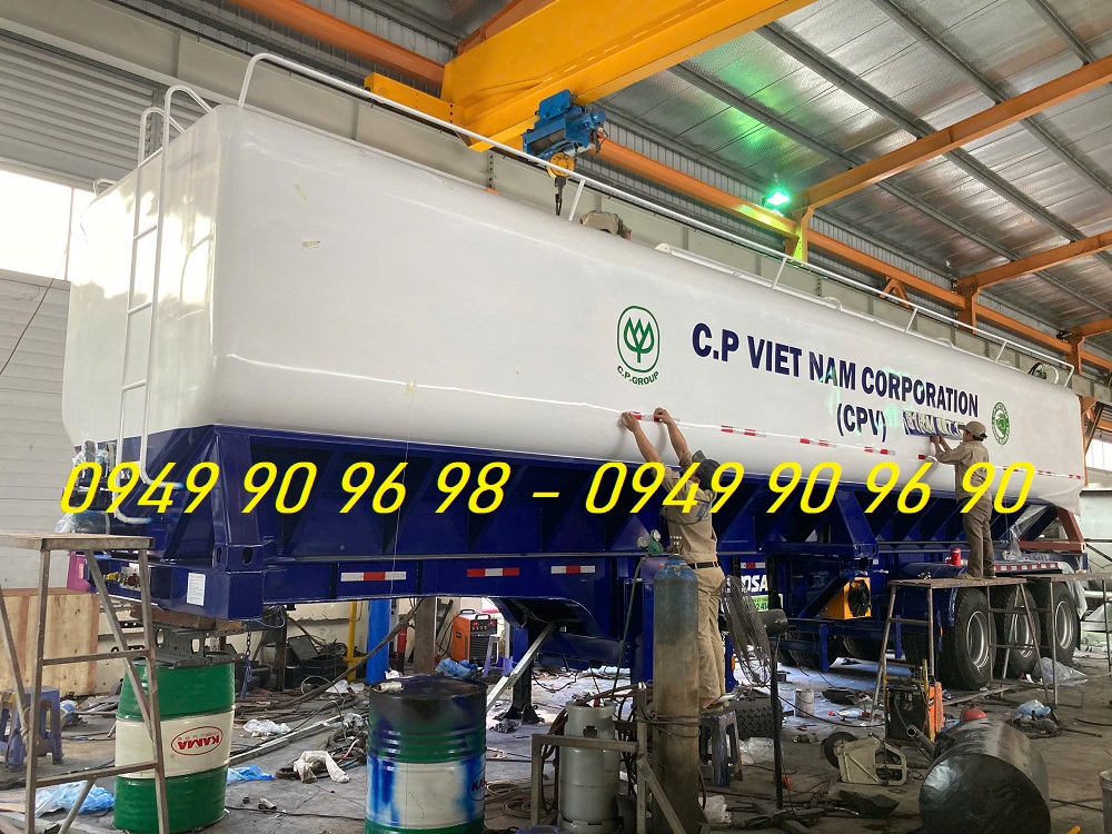 Hoán Cải Sơ Mi Rơ Mooc Xitec Chở Thức Ăn Chăn Nuôi – Giải Pháp Vận Tải 53 Khối, 32T Tối Ưu Nhất 
