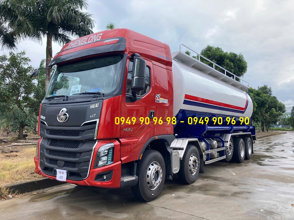 THÔNG SỐ KỸ THUẬT CHI TIẾT XE BỒN CHỞ CÁM CHENGLONG H7 5 CHÂN DẠNG THỔI 33 KHỐI