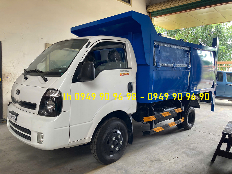 Cùng tìm hiểu về xe ô tô chở rác tự đổ có bửng nâng. Lh: 0949 90 96 98