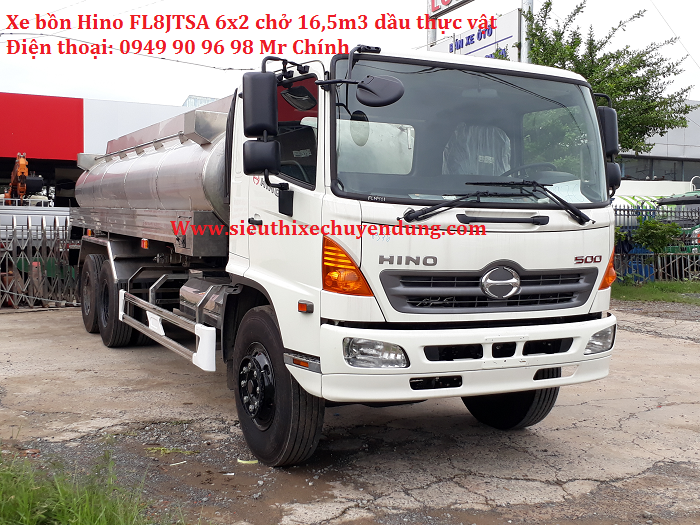 Xe bồn HINO FL8JTSA 6X2 chở dầu thực vật