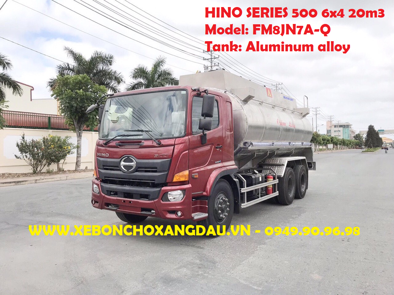 Xe bồn nhôm chở xăng dầu 20 khối HINO FM8JN7A (CommomRail)