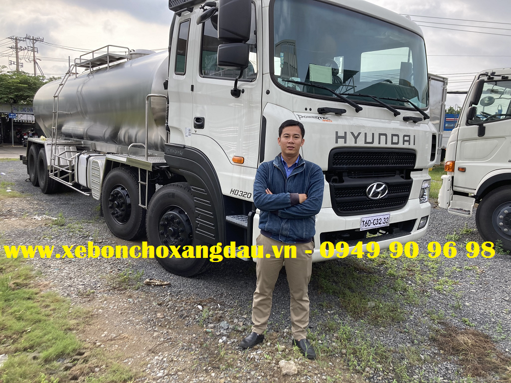 Xe bồn chở sữa 16 khối Hyundai HD320